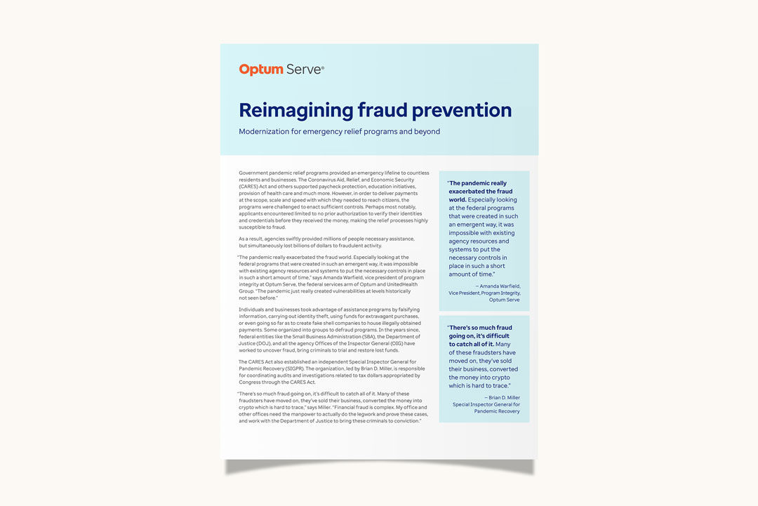 Article titled ‘Reimagining fraud prevention” 