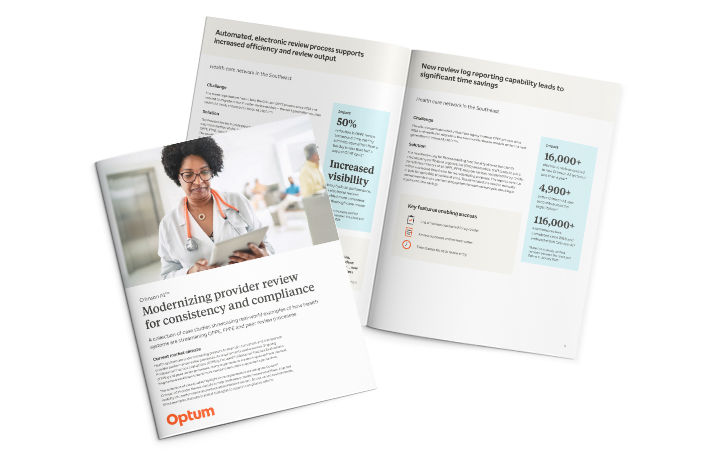 Photo of an open booklet showcasing the first few pages of the case study compendium. 