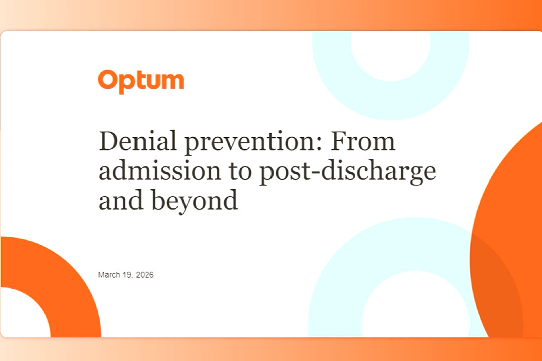 Webinar: Denial Prevention: From Admission to Post-Discharge and Beyond